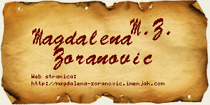 Magdalena Zoranović vizit kartica